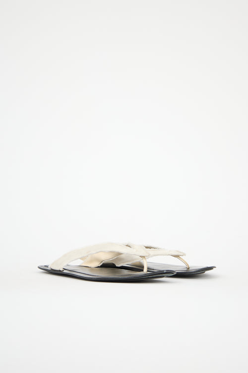 The Row Satin Fray Sandal