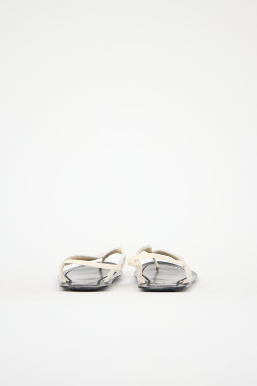 The Row Satin Fray Sandal