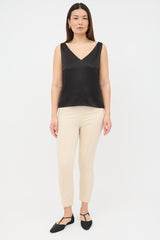 The Row Satin V-Neck Tank Top