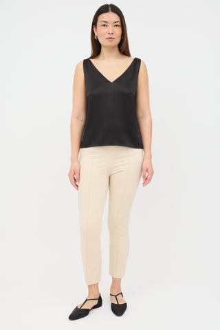 The Row Satin V-Neck Tank Top