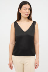 The Row Satin V-Neck Tank Top