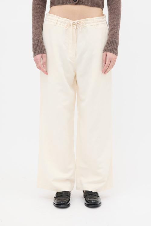 The Row Silk & Linen Dandy Pant
