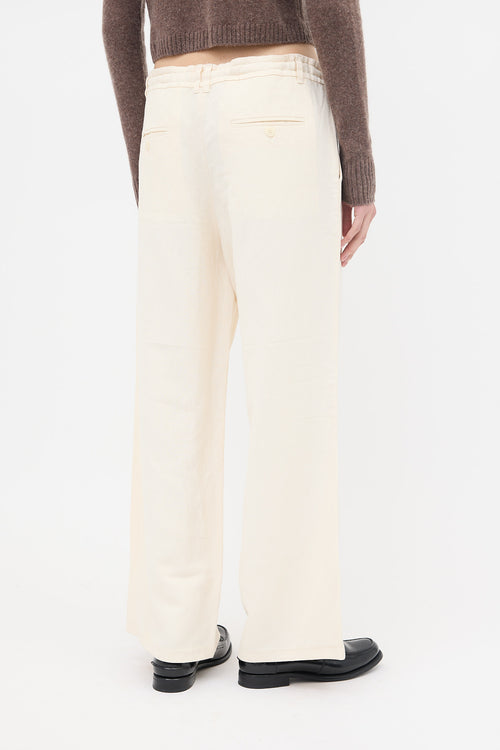 The Row Silk & Linen Dandy Pant