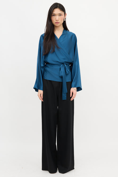 The Row Silk Wrap Blouse