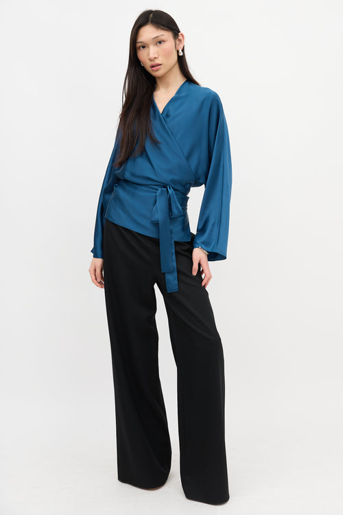 The Row Silk Wrap Blouse