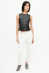 The Row Sleeveless Leather Top
