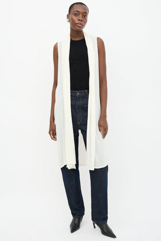 The Row Sleeveless Long Cardigan