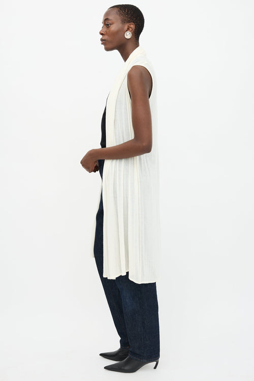The Row Sleeveless Long Cardigan