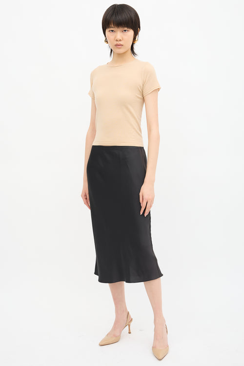 The Row Stretch Satin Nosum Skirt