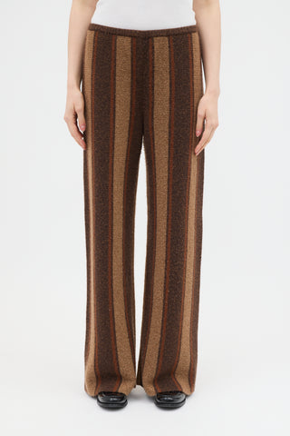The Row Cashmere & Silk Stripe Lounge Pant