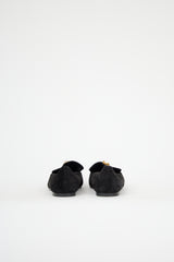 The Row Suede Charm Embellished Loafer