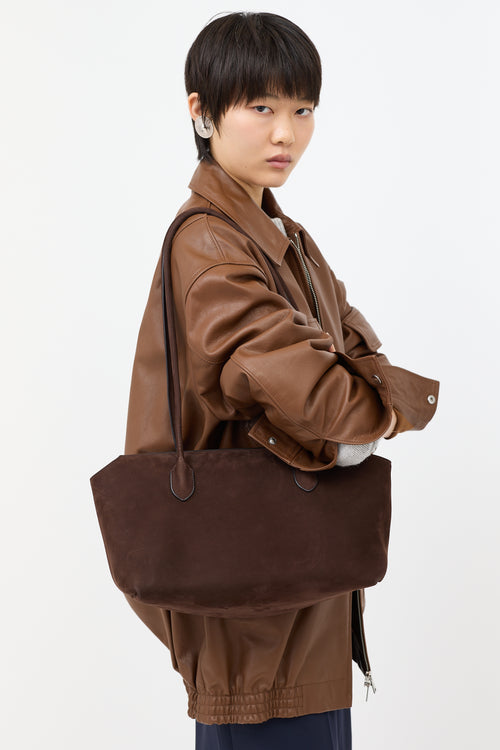 The Row Suede Terrasse Shoulder Bag