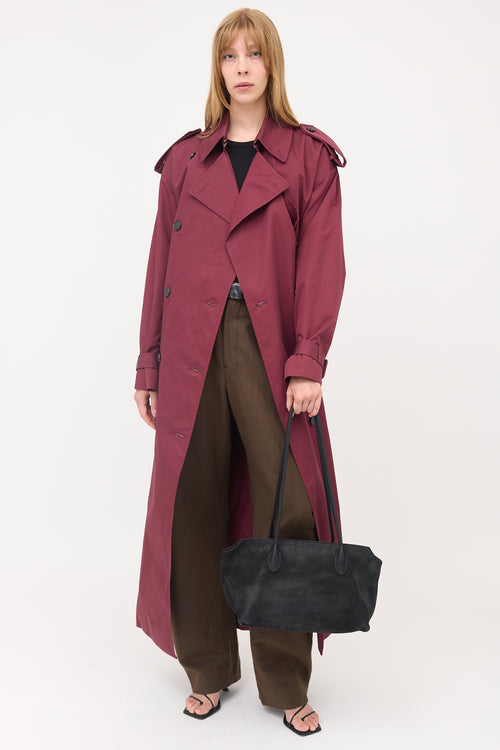 The Row Suede Terrasse Shoulder Bag