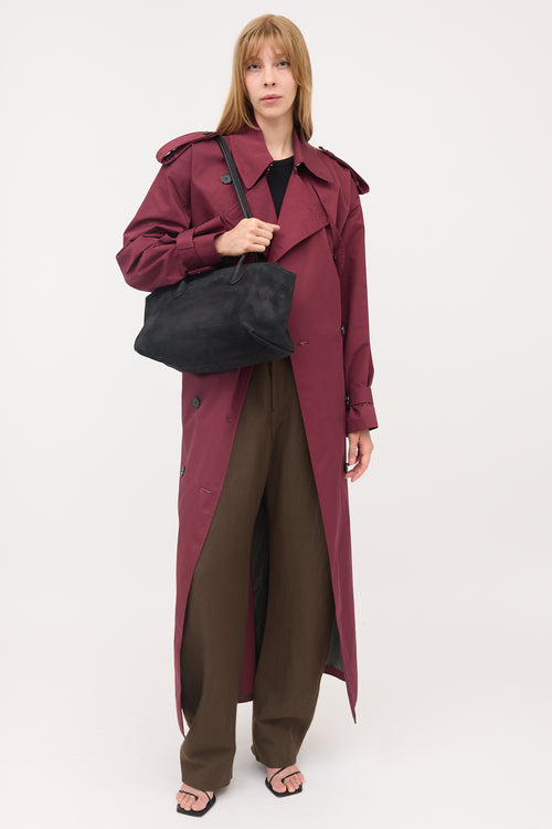 The Row Suede Terrasse Shoulder Bag