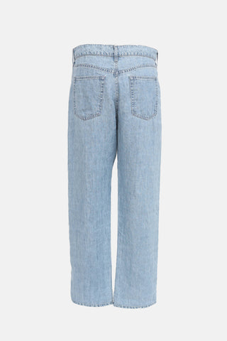 The Row Tarley Straight Leg Linen Pant