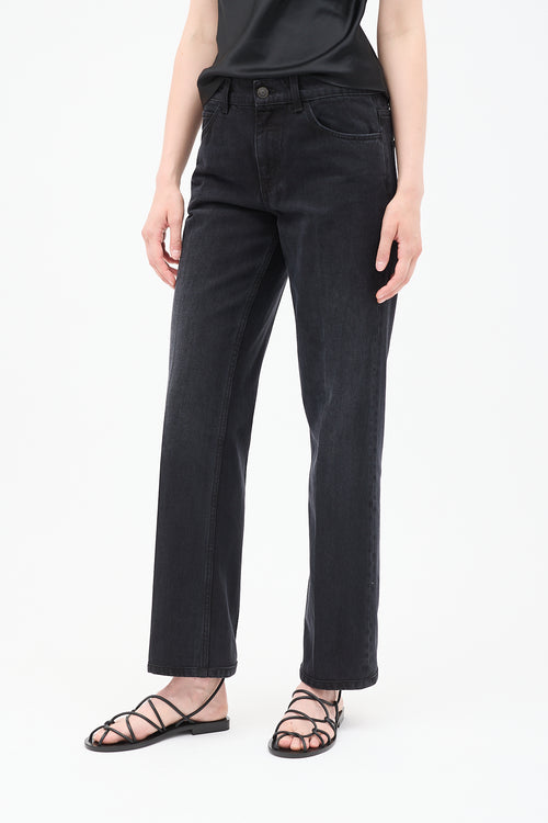 The Row Washed Black Straight Leg Jeans