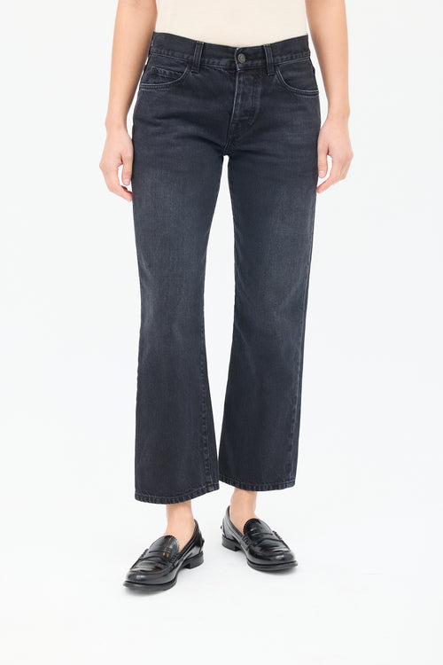 The Row Washed Black Straight Leg Jeans