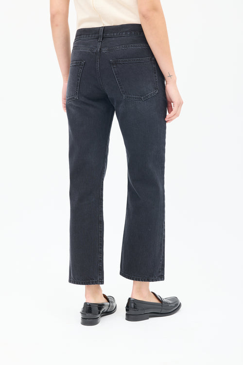 The Row Washed Black Straight Leg Jeans