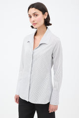 The Row White & Black Stripes Shirt