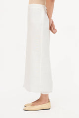 The Row Linen Slit Midi Skirt
