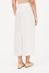 The Row Linen Slit Midi Skirt