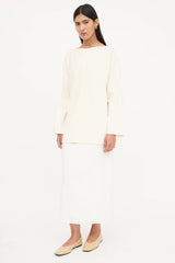 The Row Linen Slit Midi Skirt