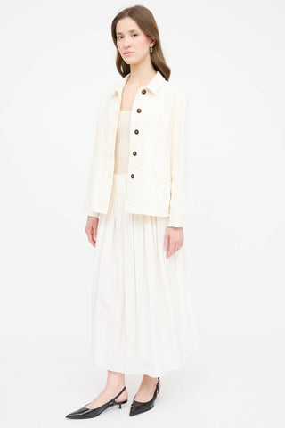 The Row Pleated Midi Skirt