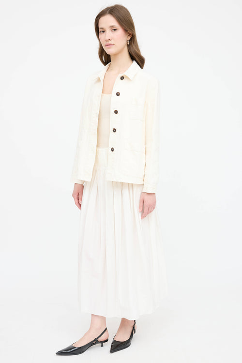 The Row Pleated Midi Skirt