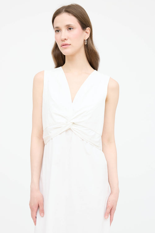 The Row Poplin Knotted Dress