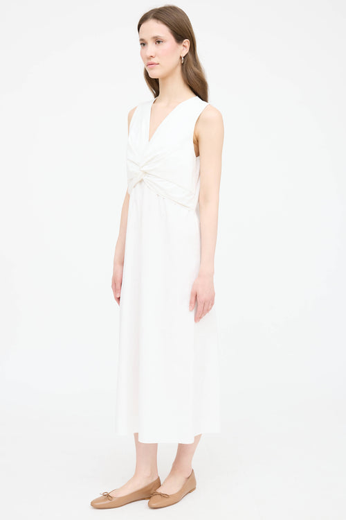 The Row Poplin Knotted Dress