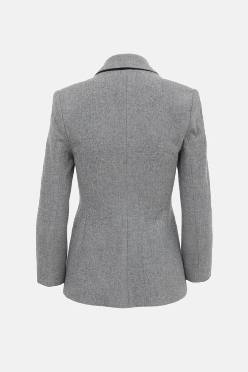 The Row Wool Button Blazer