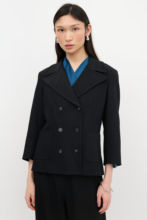 The Row Wool Double Breasted Blazer