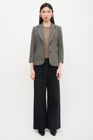 The Row Wool Herringbone Blazer