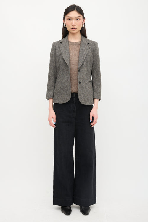 The Row Wool Herringbone Blazer