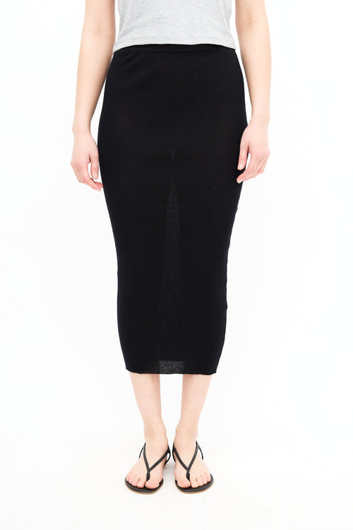 The Row Wool Ribbed Skirt