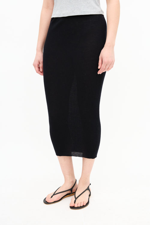 The Row Wool Ribbed Skirt