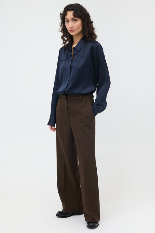 The Row Wool Wide Leg Trouser