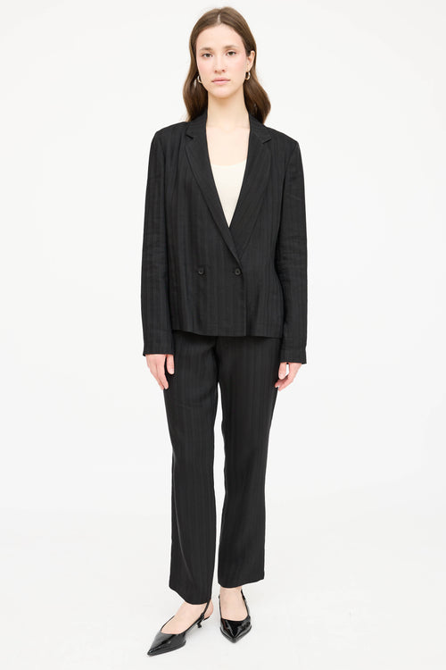 The Row Woven Striped Two Piece Suit