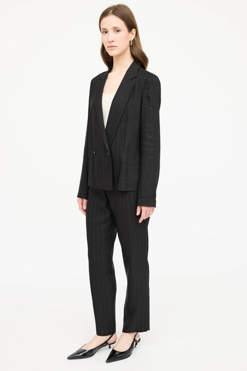 The Row Woven Striped Two Piece Suit