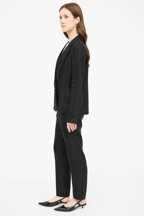 The Row Woven Striped Two Piece Suit