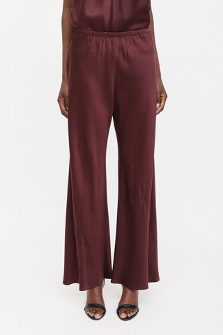 The Row Satin Wide Leg Pant