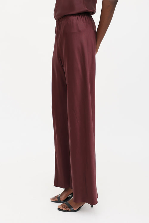 The Row Satin Wide Leg Pant