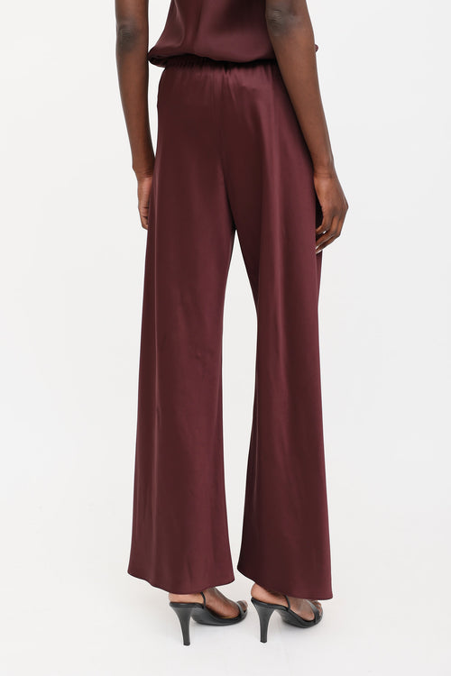 The Row Satin Wide Leg Pant