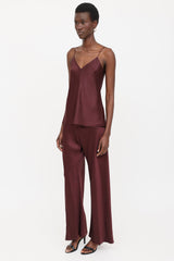 The Row Satin Wide Leg Pant