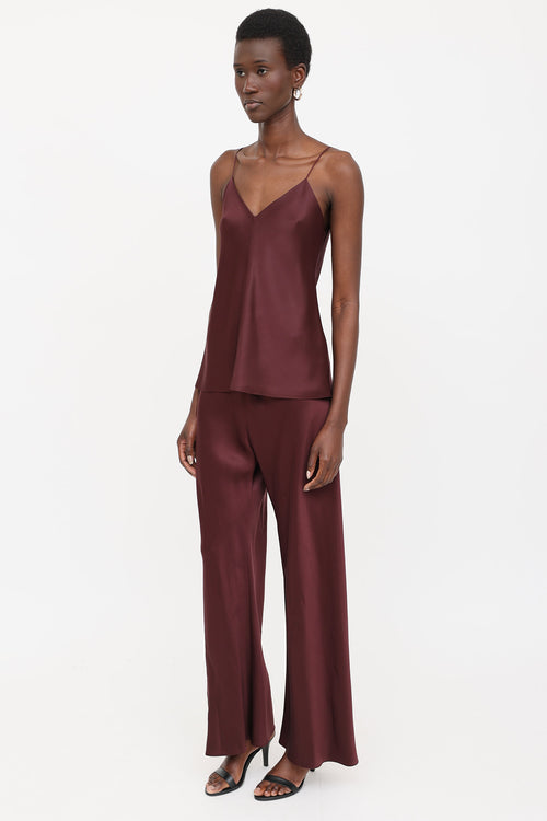 The Row Satin Wide Leg Pant
