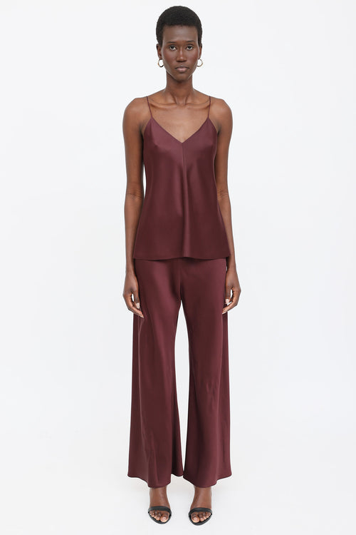 The Row Satin Wide Leg Pant
