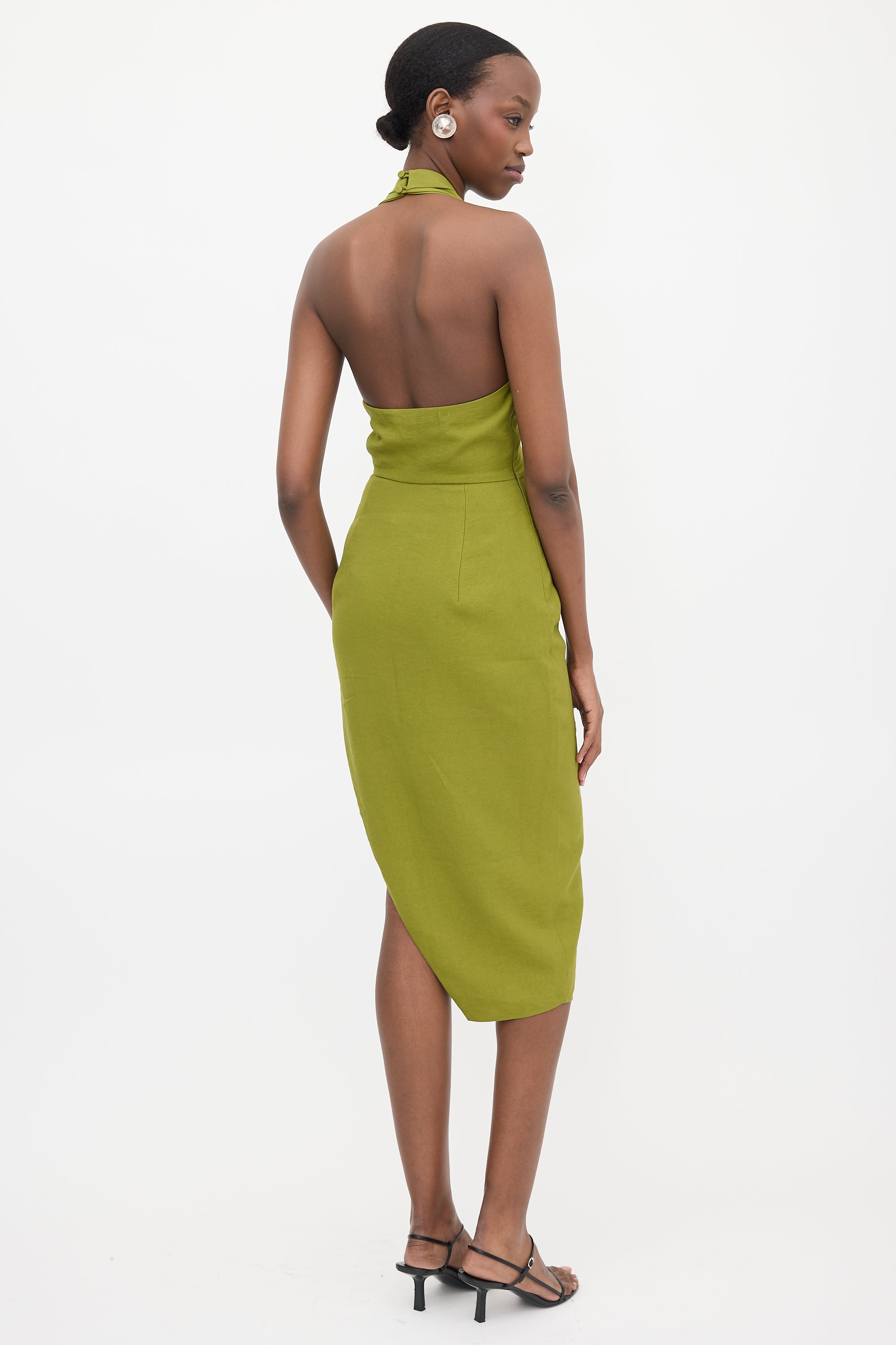 the sei halter dress The Sei Halter Drape Bias Gown in Brick