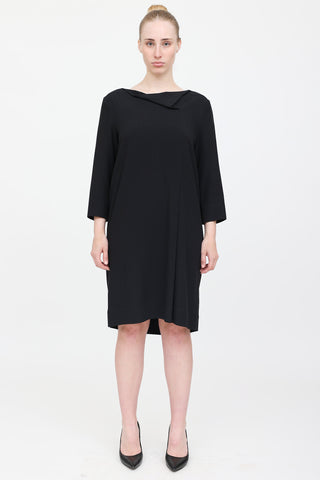 The Row Cowl Neck Pleated Dress