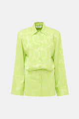 The Attico Fluorescent Satin Jacquard Dress