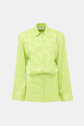 The Attico Fluorescent Satin Jacquard Dress